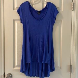 Rxb cobalt blue high low tunic top (m)